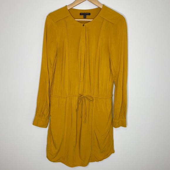 Banana Republic Mustard Yellow Shirt Dress Tunic - Picture 1 of 8